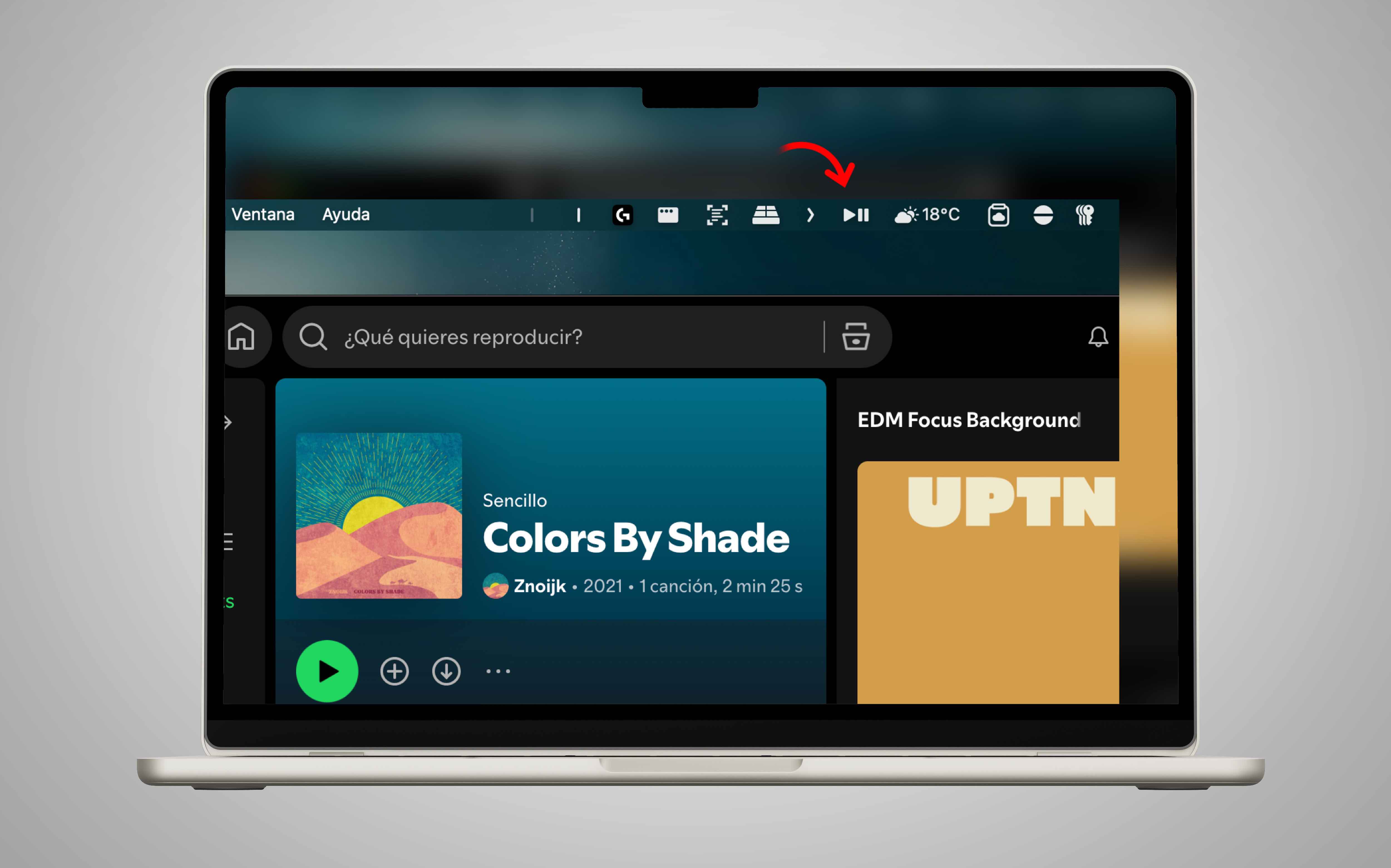 PlayPauseBar Active Media State